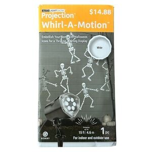 Whirl-A-Motion Skeleton White LED Projection Light